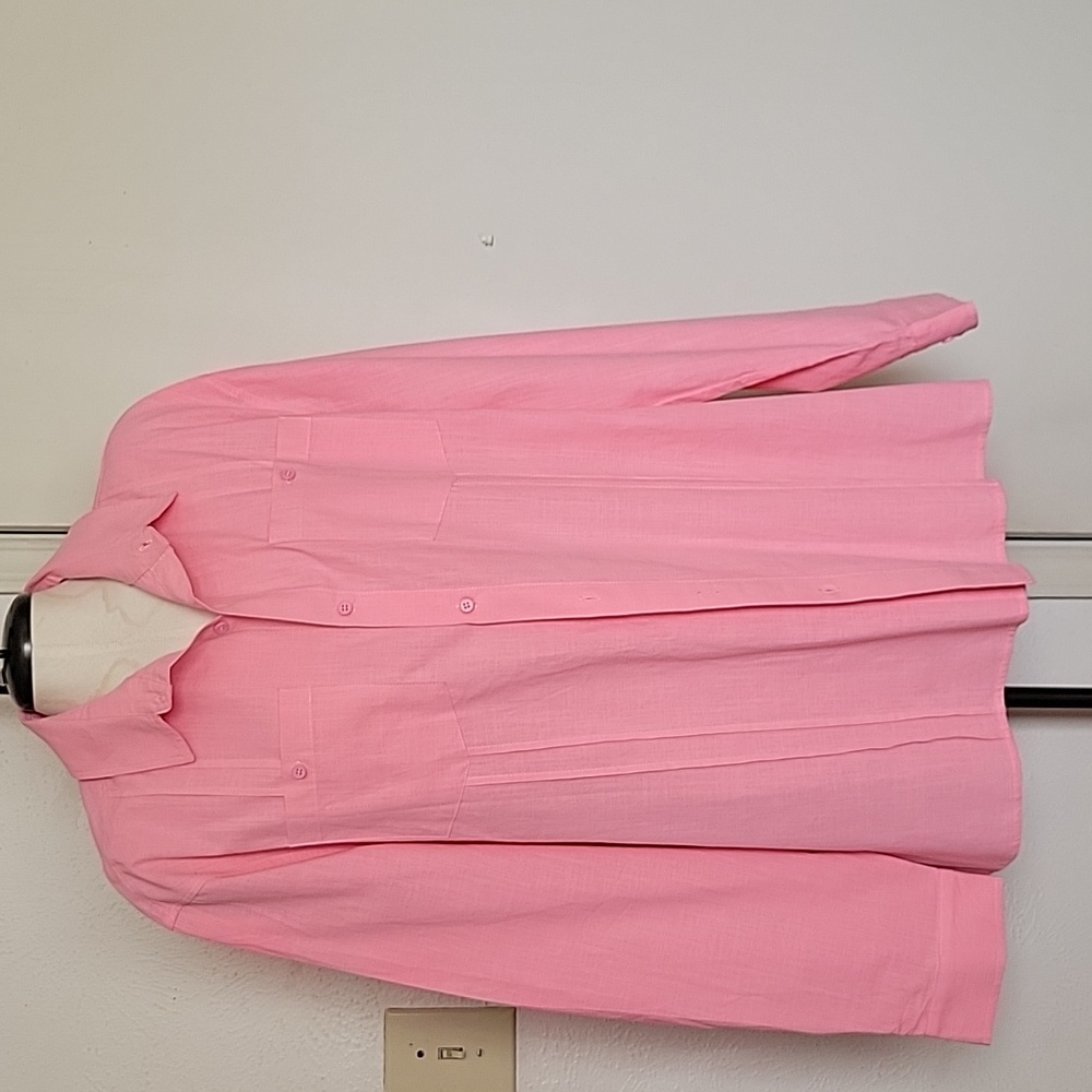 Loose Fitting Button Up Tunic Top